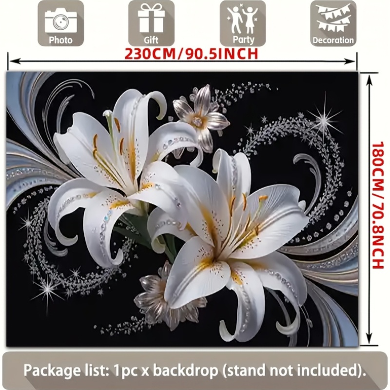 Tapiz floral de lirios blancos - Luxury Lifestyle Items reseña y precio